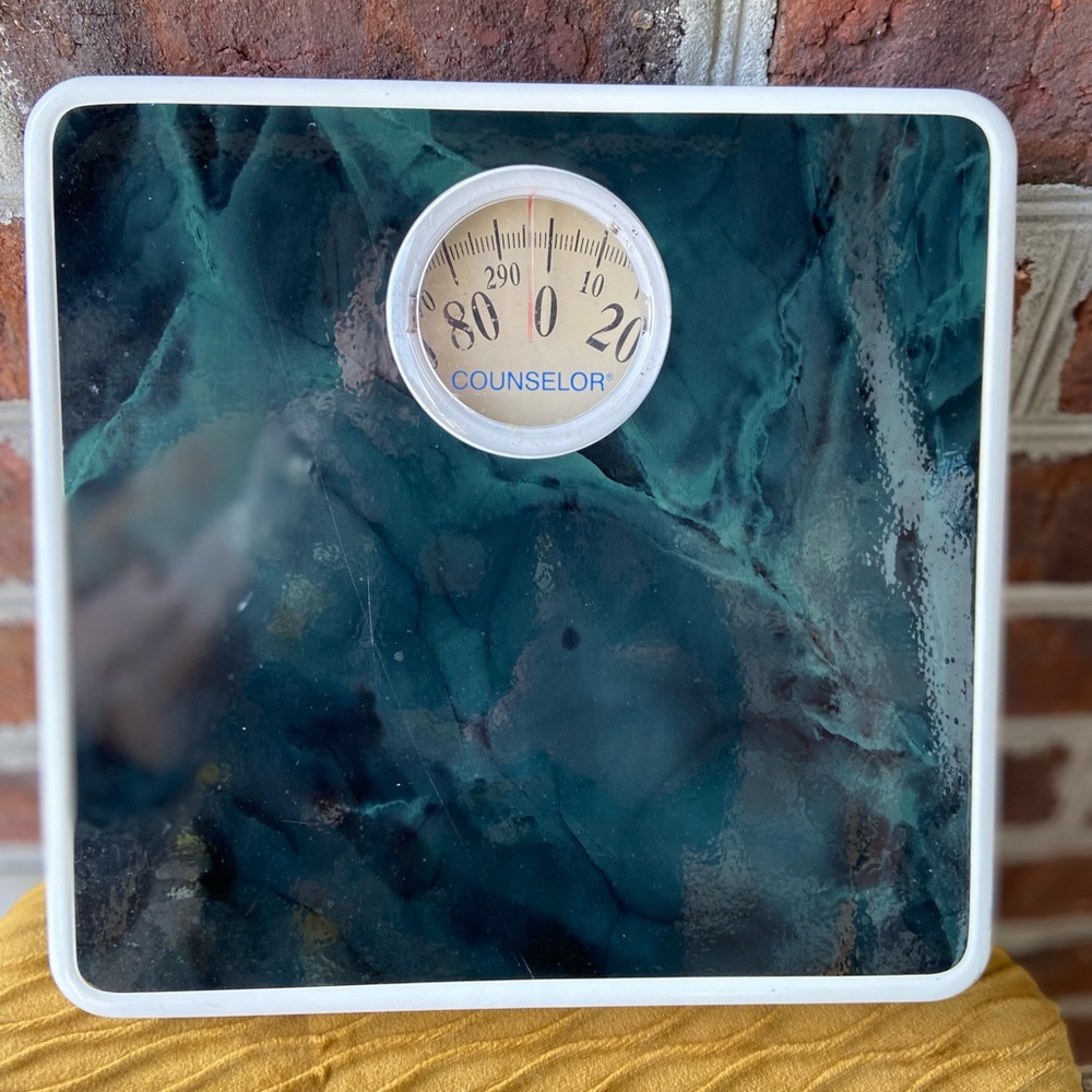 Vintage Counselor Bathroom Scales, Accurate, Green and White, 0-300 pounds